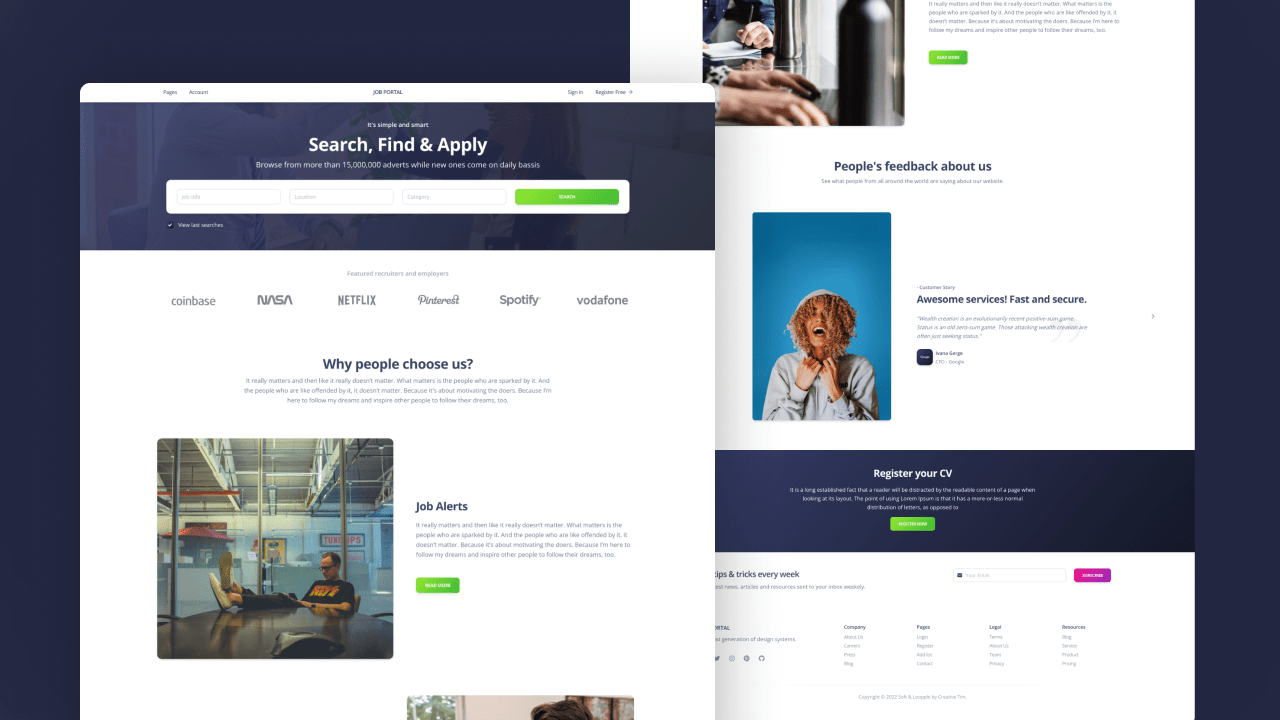 Bootstrap 5 Website Templates Loopple